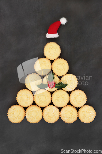Image of Festive Christmas Mince Pie Tree Concept 
