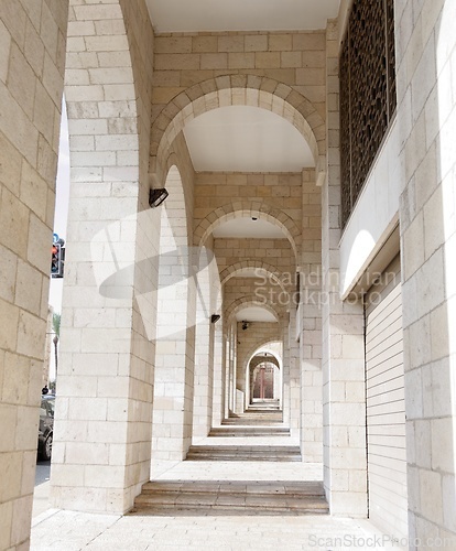 Image of Archway in St. Louis French Hospital in Jerusalem, Israel