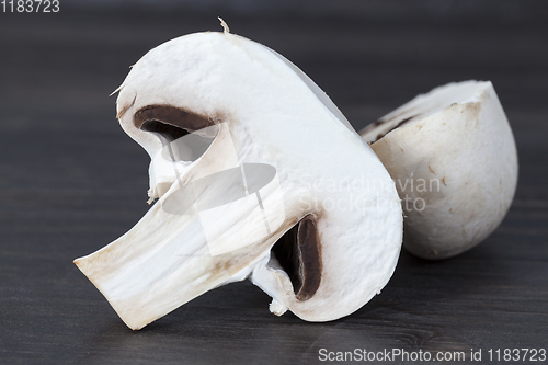 Image of half white mushrooms