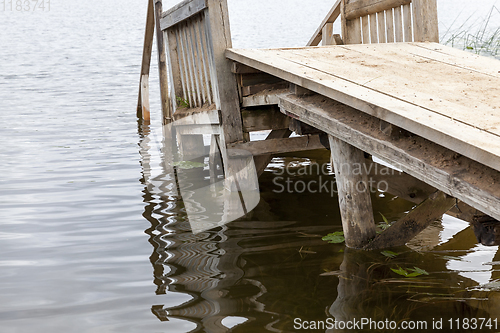 Image of wooden pier from the planks