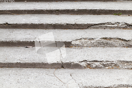 Image of old reinforced concrete staircase