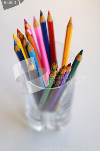 Image of Pencils in glass