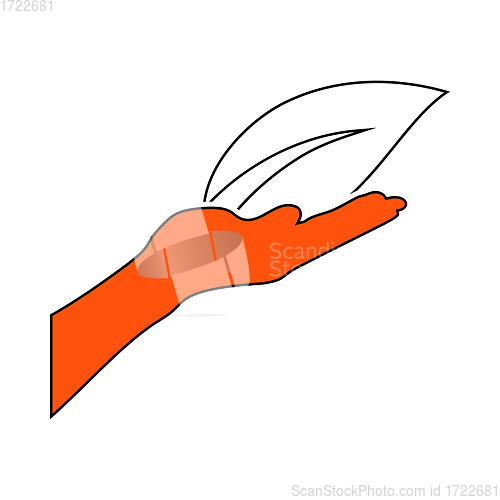 Image of Hand Holding Leaf Icon