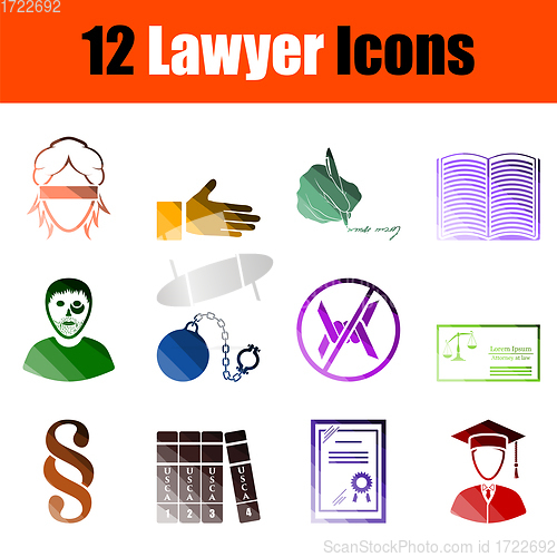 Image of Lawyer Icon Set