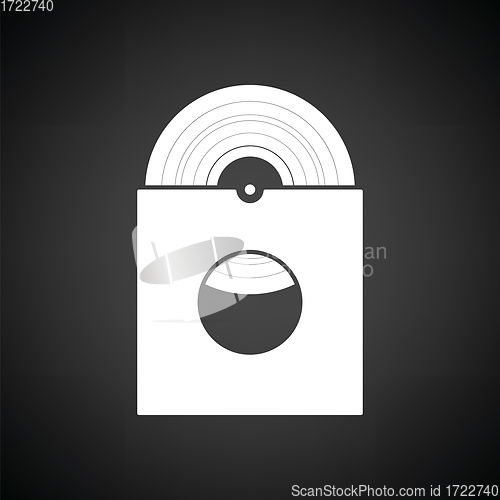 Image of Vinyl record in envelope icon