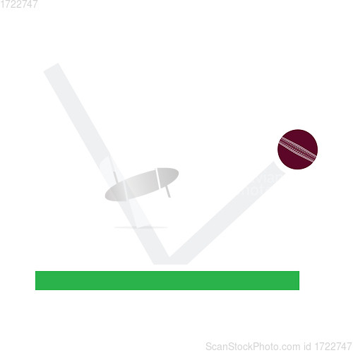 Image of Cricket ball trajectory icon
