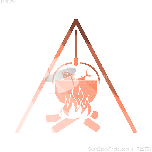 Image of Icon Of Fire And Fishing Pot