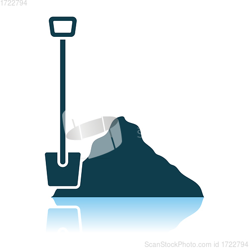 Image of Icon Of Construction Shovel And Sand