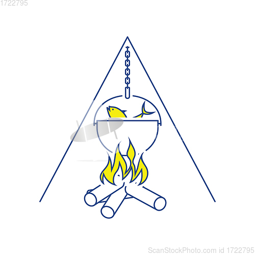 Image of Icon of fire and fishing pot