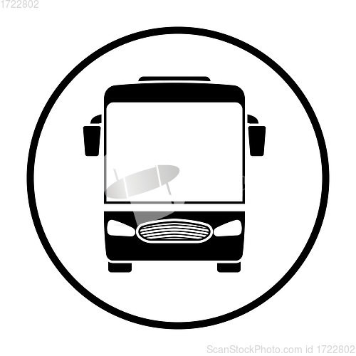 Image of Tourist bus icon front view