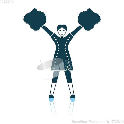 Image of American Football Cheerleader Girl Icon