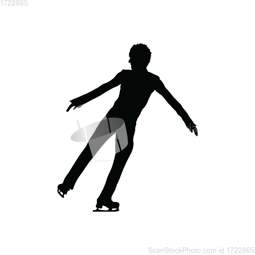 Image of Figure skate man silhouette