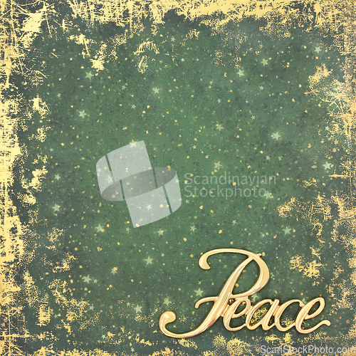 Image of Peace on Earth Christmas Goodwill Blessing Background