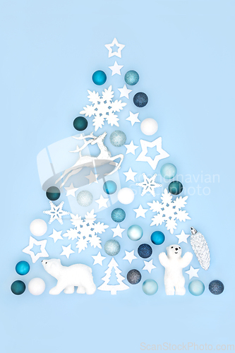 Image of North Pole Christmas Tree Design Concept Shape 