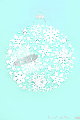 Image of Christmas Tree Snowflake Bauble Concept Shape Decoration