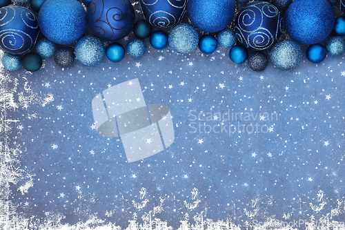 Image of Christmas Background of Sparkling Tree Decorations