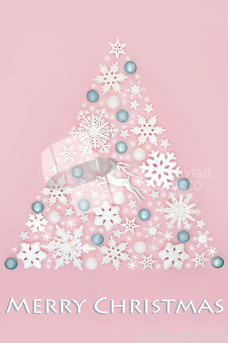 Image of Merry Christmas Surreal Tree Shape Decoration Concept