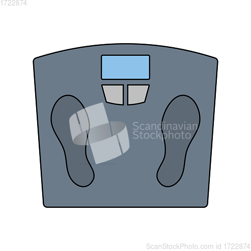 Image of Flat design icon Floor scales