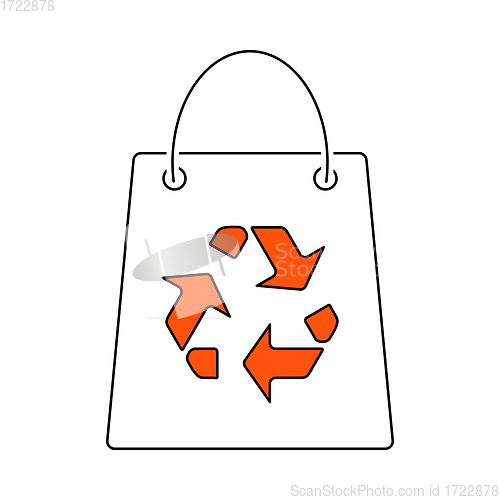 Image of Shopping Bag With Recycle Sign Icon