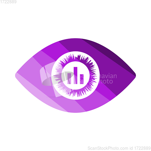 Image of Eye With Market Chart Inside Pupil Icon