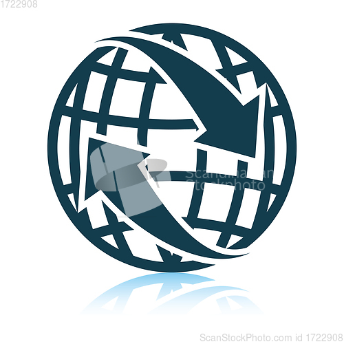 Image of Globe with arrows icon