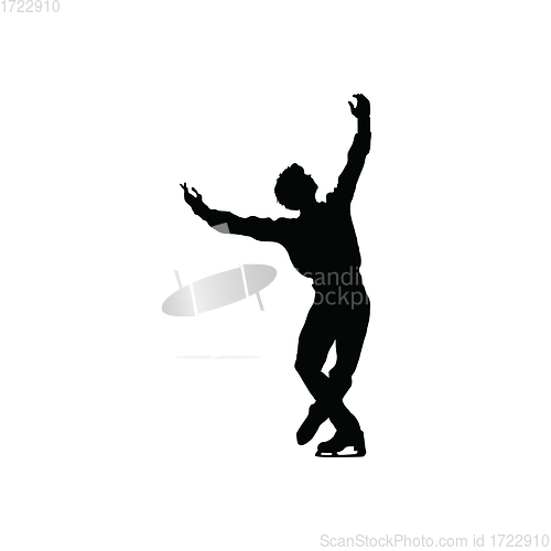 Image of Figure skate man silhouette