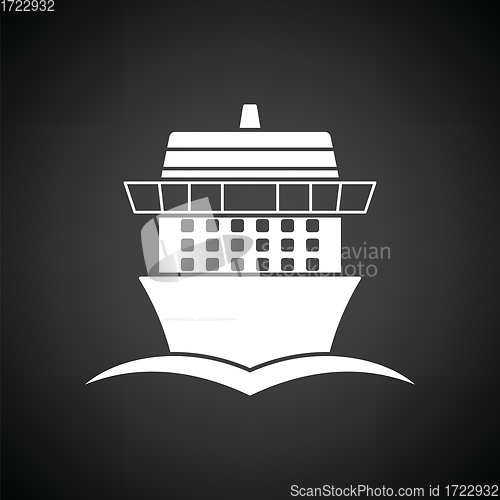 Image of Cruise liner icon front view