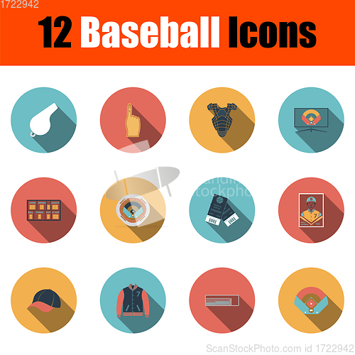 Image of Baseball Icon Set