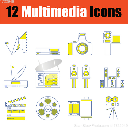 Image of Multimedia  icon set