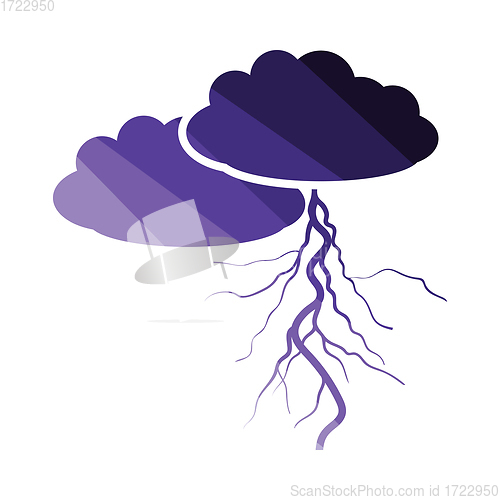 Image of Clouds and lightning icon