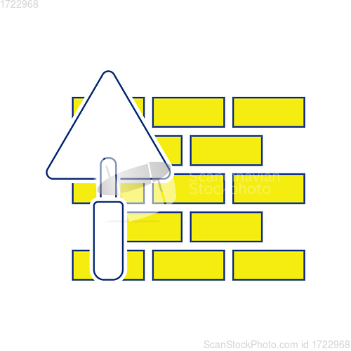 Image of Icon of brick wall with trowel