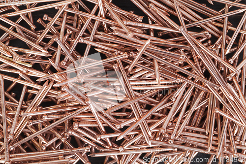 Image of metal copper nails