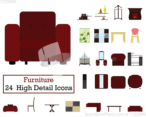 Image of Set of 24  Furniture Icons