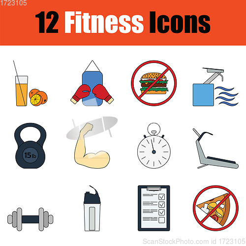 Image of Fitness icon set