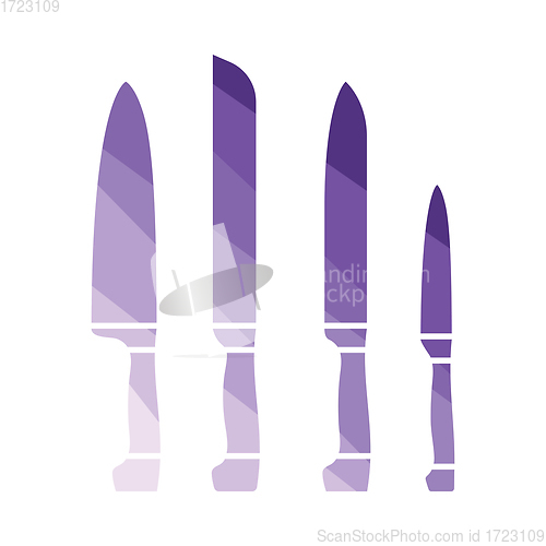 Image of Kitchen knife set icon