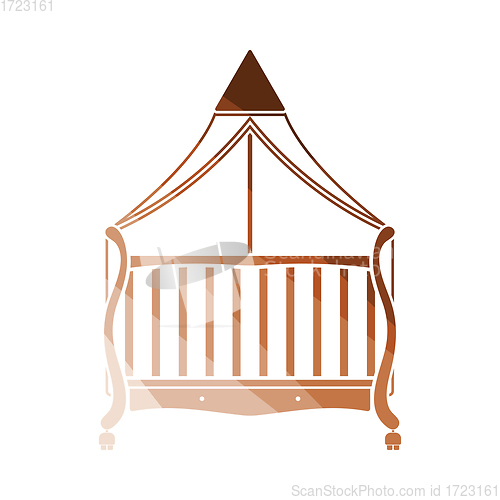 Image of Crib with canopy icon