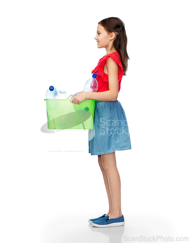 Image of smiling girl sorting plastic waste