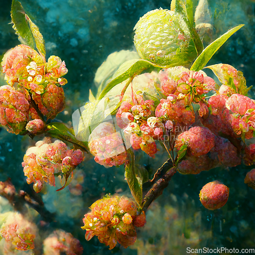 Image of Fantastic beautiful flowers. Beauty in nature. Apple tree blosso