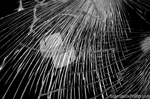 Image of light abstraction on broken glass