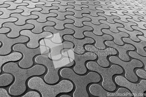 Image of  decorative tiles lined with a geometric pattern