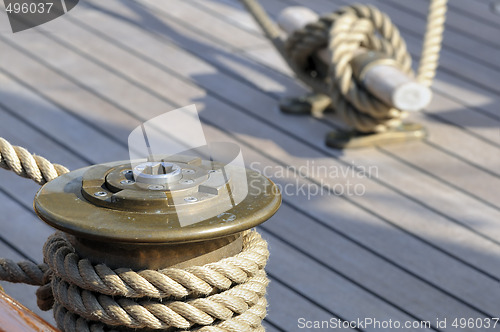 Image of Sailboat deck