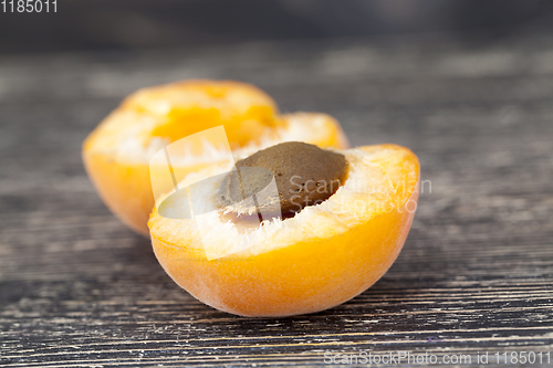 Image of broken ripe apricot