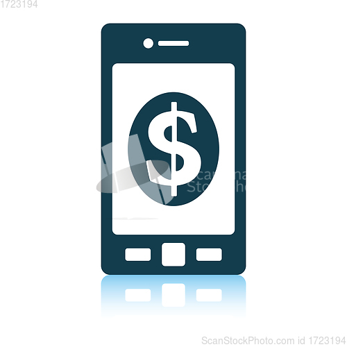 Image of Smartphone with dollar sign icon