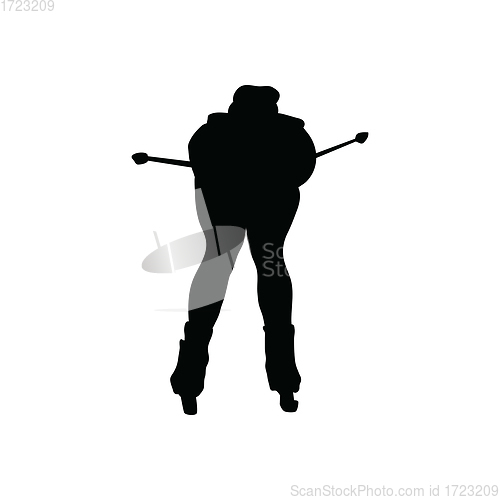 Image of Biathlon sportsman silhouette