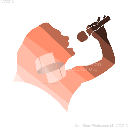 Image of Karaoke Womans Silhouette Icon