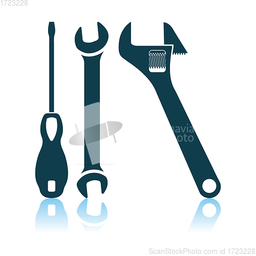 Image of Wrench And Screwdriver Icon