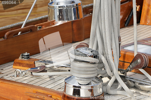 Image of Sailboat deck