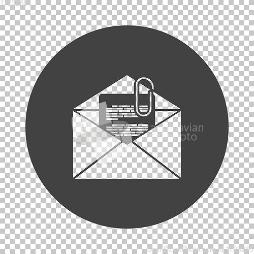 Image of Mail with attachment icon