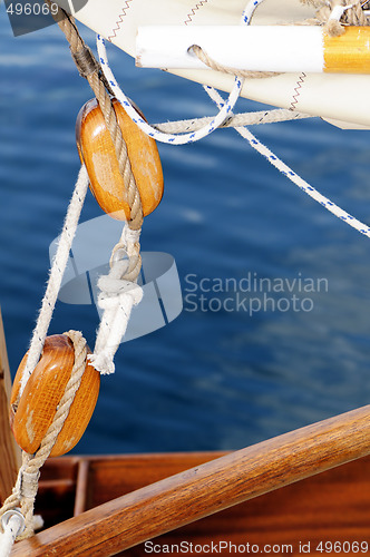 Image of Old sailing pulleys