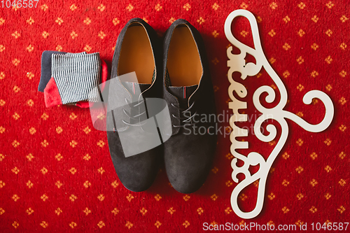 Image of The grooms shoes and socks